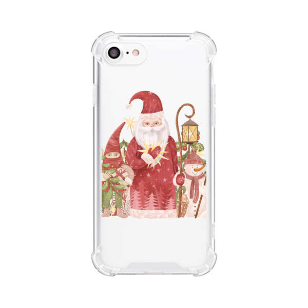 Christmas Santa Elf Snowman Festive Illustration iPhone 7/8/SE (2020) Case