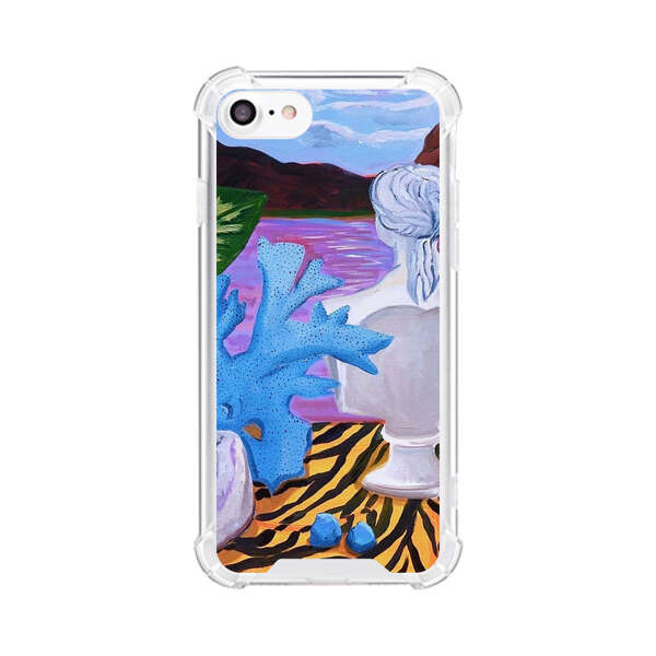 Classical Statues and Tropical Plants by the Ocean iPhone 7/8/SE (2020) Case
