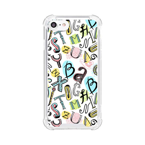 Colorful Scattered Alphabet Letters Pattern iPhone 7/8/SE (2020) Case