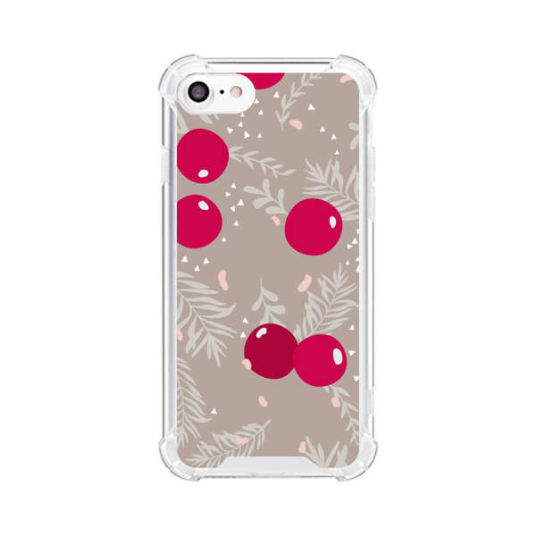 Cranberries and pine branches holiday pattern iPhone 7/8/SE (2020) Case