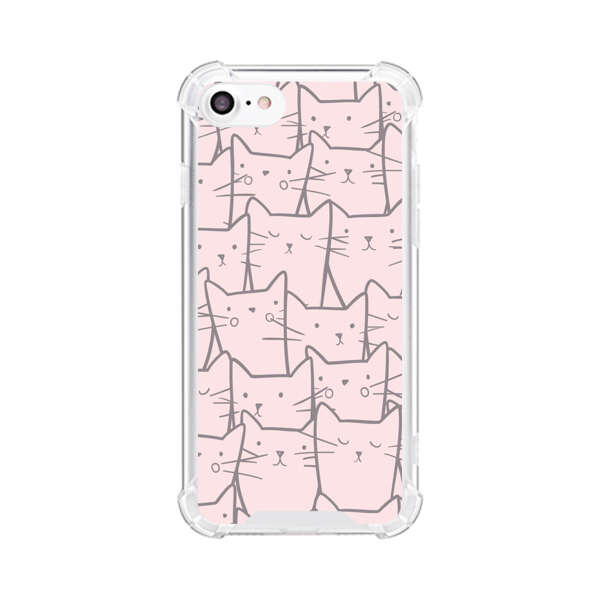 Cute Hand Drawn Cat Pattern iPhone 7/8/SE (2020) Case