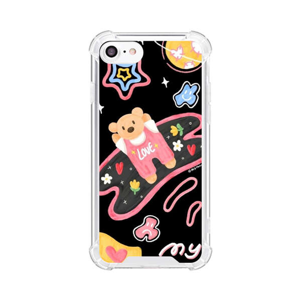 Cute Teddy Bear Love Space Design iPhone 7/8/SE (2020) Case
