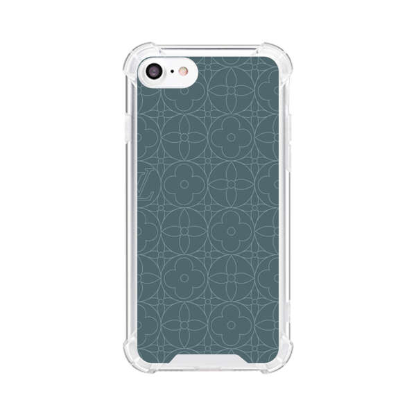 Elegant Blue Geometric Floral Pattern iPhone 7/8/SE (2020) Case