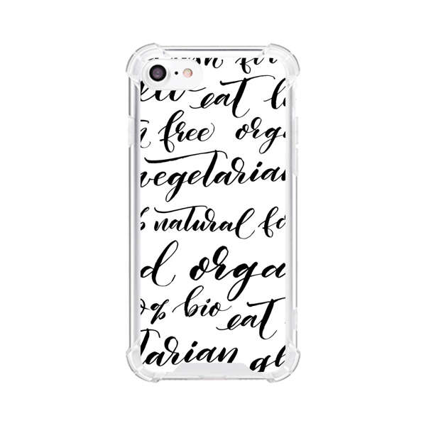 Healthy Food Lifestyle Calligraphy Pattern iPhone 7/8/SE (2020) Case