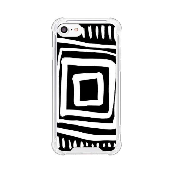Minimalist Geometric Black and White Design iPhone 7/8/SE (2020) Case