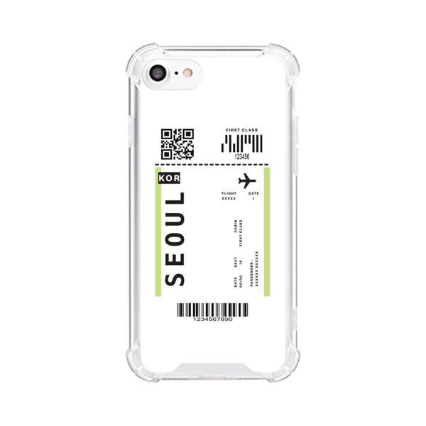 Minimalist Seoul Boarding Pass iPhone 7/8/SE (2020) Case
