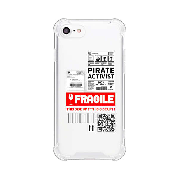 Pirate Activist Fragile Shipping Label iPhone 7/8/SE (2020) Case