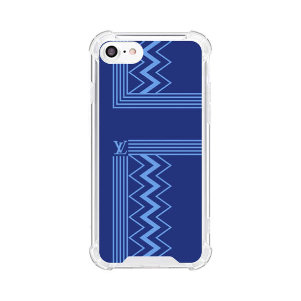 Stylish Geometric Zigzag Pattern in Blue iPhone 7/8/SE (2020) Case