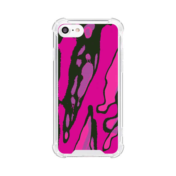 Vibrant Abstract Magenta Black Pattern iPhone 7/8/SE (2020) Case