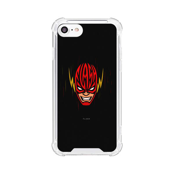 Vibrant Superhero Face with Lightning Bolts iPhone 7/8/SE (2020) Case