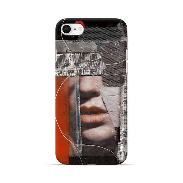 Abstract Collage Close Up Face iPhone 7/8/SE (2020) Hard Case