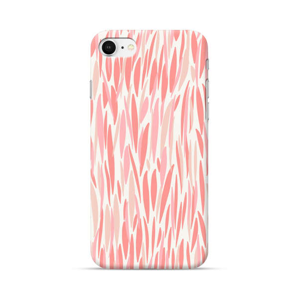 Abstract Coral Wavy Lines Pattern iPhone 7/8/SE (2020) Hard Case