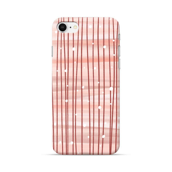 Abstract Vertical Lines Pink Pattern iPhone 7/8/SE (2020) Hard Case