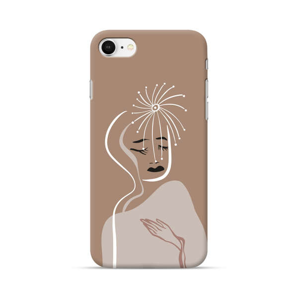 Artistic Abstract Portrait with Serene Face iPhone 7/8/SE (2020) Hard Case