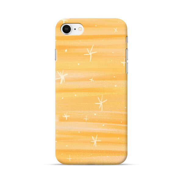 Bright Orange Star Pattern iPhone 7/8/SE (2020) Hard Case
