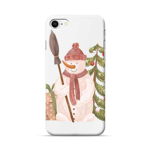 Charming Winter Snowman Illustration iPhone 7/8/SE (2020) Hard Case
