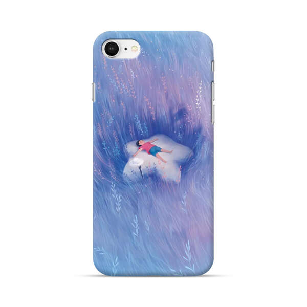 Child Relaxing in Dreamy Field iPhone 7/8/SE (2020) Hard Case