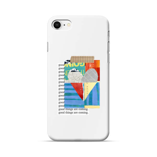 Colorful Abstract Collage with Geometric Shapes iPhone 7/8/SE (2020) Hard Case