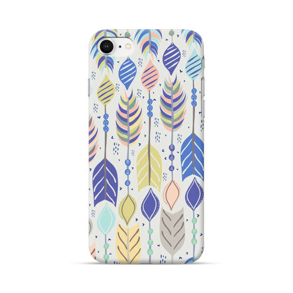 Colorful Feathers Pattern Pastel iPhone 7/8/SE (2020) Hard Case