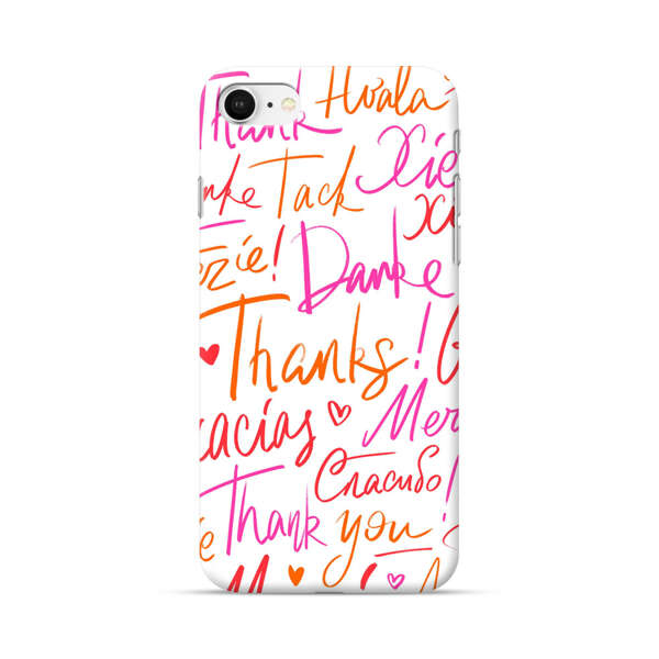 Colorful Thank You Multilingual Pattern iPhone 7/8/SE (2020) Hard Case