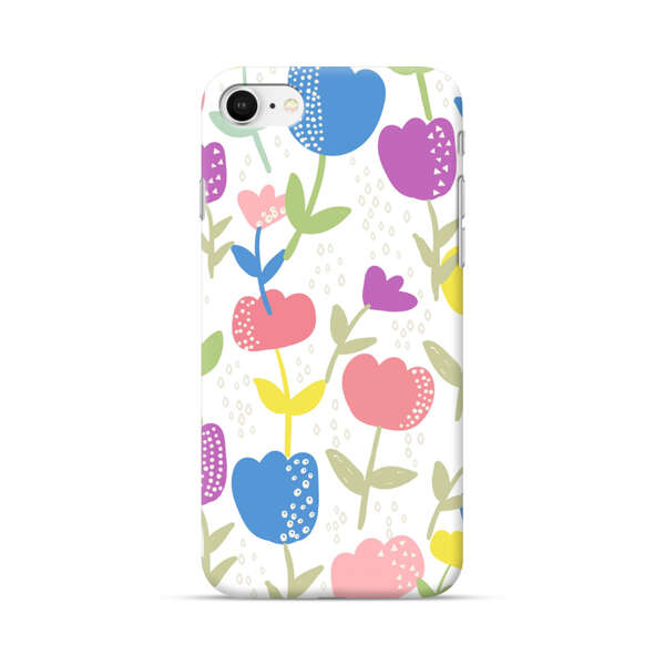 Colorful Tulip Floral Pattern iPhone 7/8/SE (2020) Hard Case