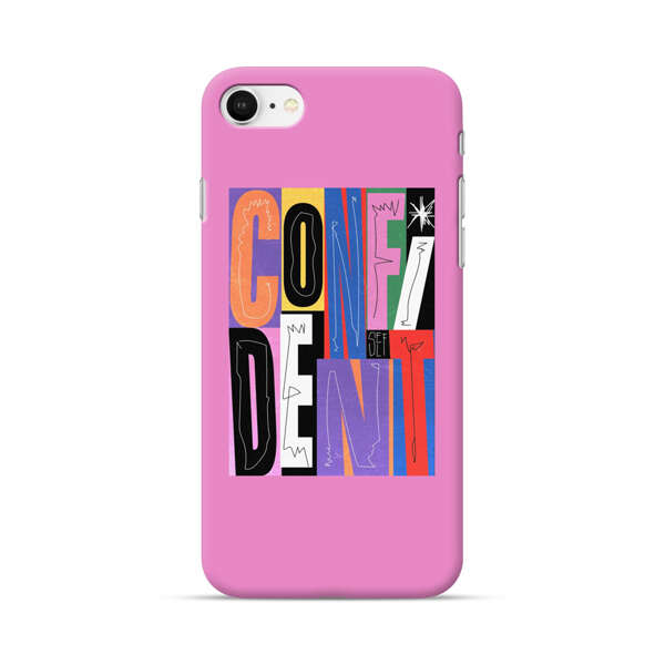 Confident Bold Colorful Typography iPhone 7/8/SE (2020) Hard Case