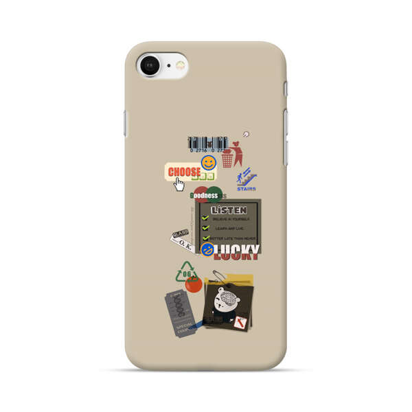 Creative Collage of Motivational Elements iPhone 7/8/SE (2020) Hard Case