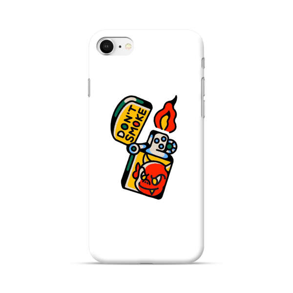 Don't Smoke Vintage Lighter with Devil Face iPhone 7/8/SE (2020) Hard Case
