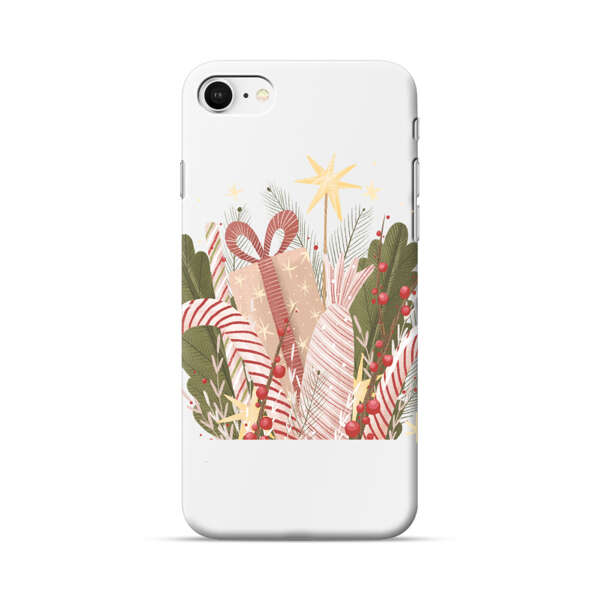 Festive Candy Canes and Holiday Gifts iPhone 7/8/SE (2020) Hard Case