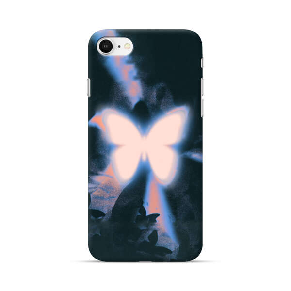 Glowing White Butterfly iPhone 7/8/SE (2020) Hard Case