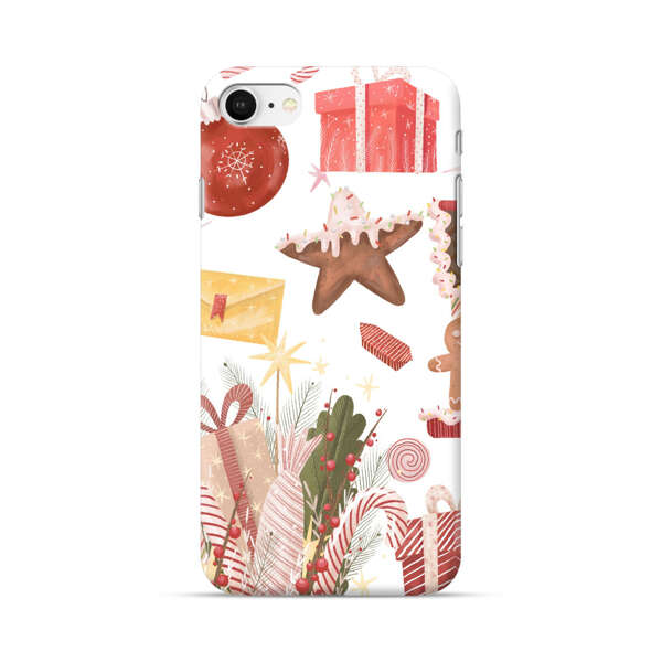 Holiday Gingerbread Candy Cane Gifts iPhone 7/8/SE (2020) Hard Case