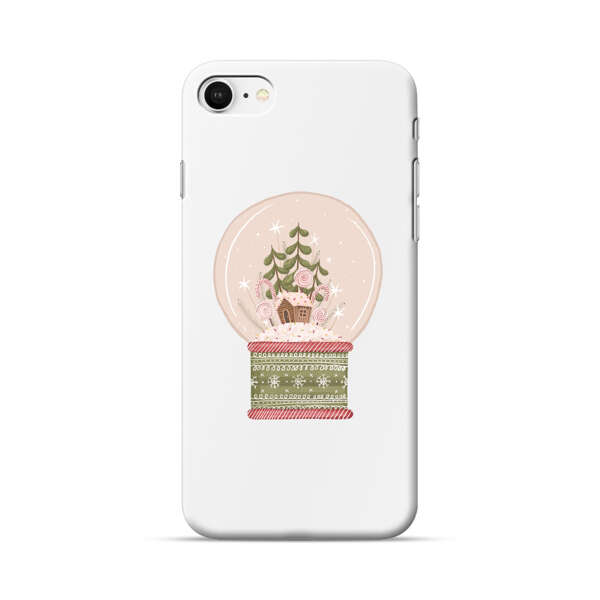 Holiday Snow Globe with Gingerbread House iPhone 7/8/SE (2020) Hard Case
