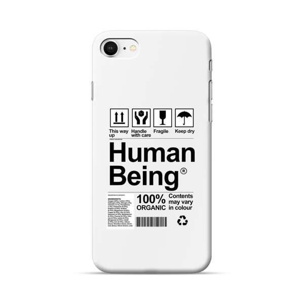 Human Being Fragile Label Design iPhone 7/8/SE (2020) Hard Case