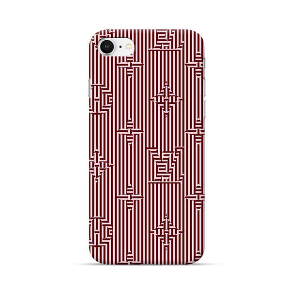 Intricate Geometric Striped Pattern iPhone 7/8/SE (2020) Hard Case