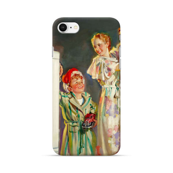 Joyful Family Christmas Celebration iPhone 7/8/SE (2020) Hard Case