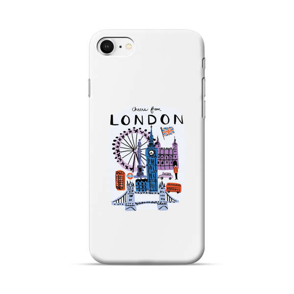London Iconic Landmarks Illustration iPhone 7/8/SE (2020) Hard Case