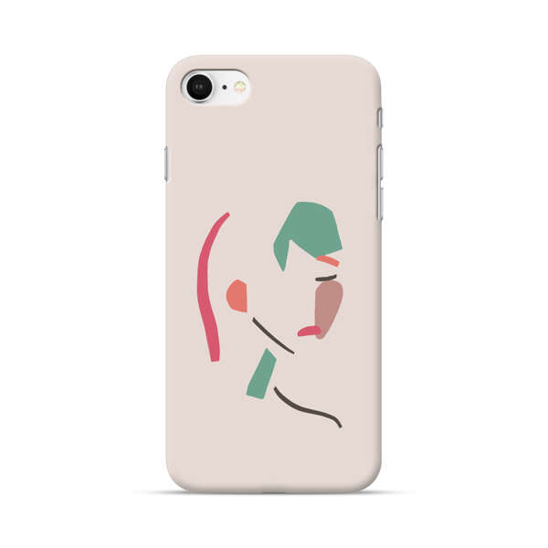 Minimalist Abstract Line Art Woman Face iPhone 7/8/SE (2020) Hard Case