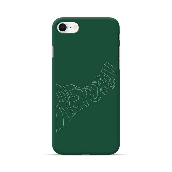 Minimalist Green Wavy Return Text iPhone 7/8/SE (2020) Hard Case