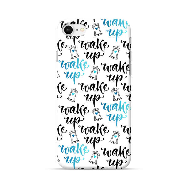 Motivational wake up call lettering pattern iPhone 7/8/SE (2020) Hard Case