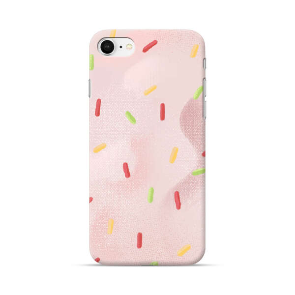 Pastel Pink Sprinkles Pattern iPhone 7/8/SE (2020) Hard Case