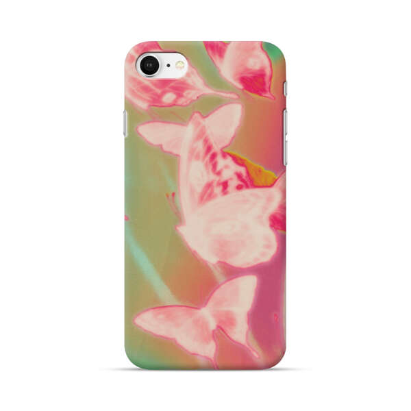 Pink Butterflies Dreamy Colorful Background iPhone 7/8/SE (2020) Hard Case