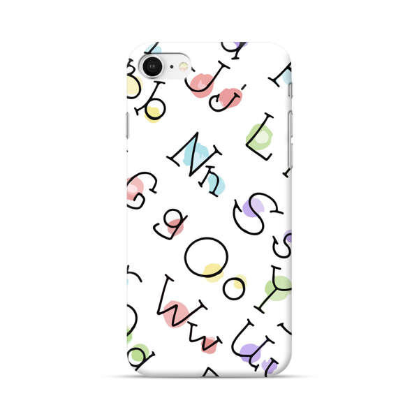 Playful Alphabet Pattern with Colorful Letters iPhone 7/8/SE (2020) Hard Case