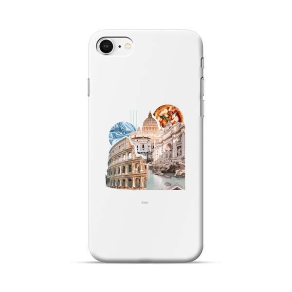 Rome Landmarks with Pizza iPhone 7/8/SE (2020) Hard Case