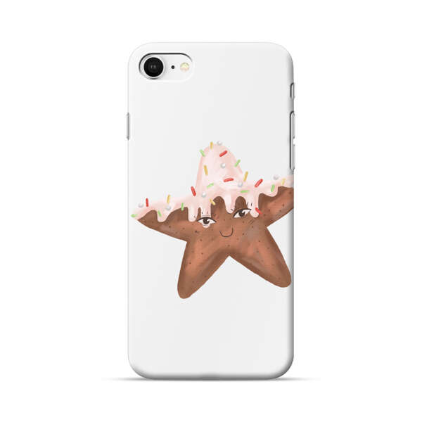 Smiling Gingerbread Star Cookie iPhone 7/8/SE (2020) Hard Case