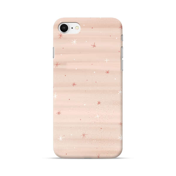 Soft Pink Background with Delicate Stars iPhone 7/8/SE (2020) Hard Case