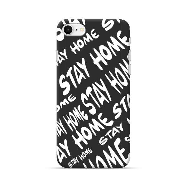 Stay Home Pattern iPhone 7/8/SE (2020) Hard Case