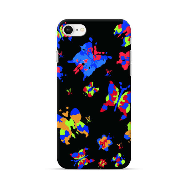Vibrant Abstract Butterflies and Floral Splashes iPhone 7/8/SE (2020) Hard Case