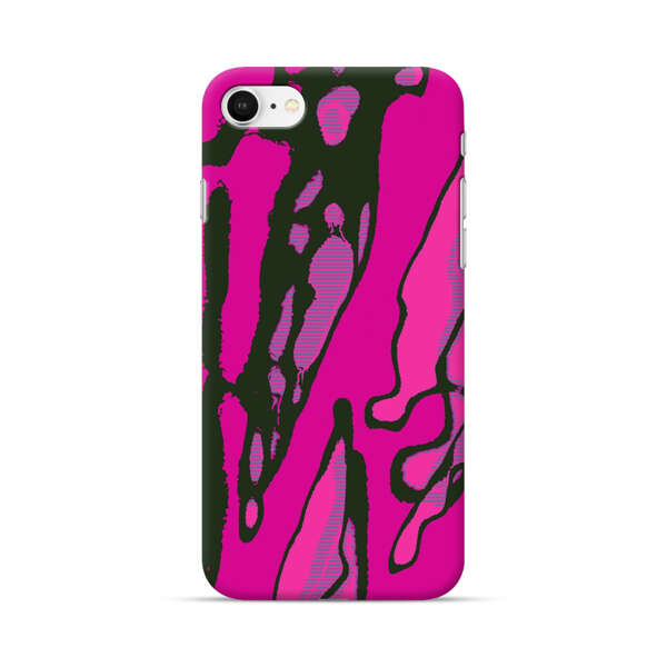 Vibrant Abstract Magenta Black Pattern iPhone 7/8/SE (2020) Hard Case
