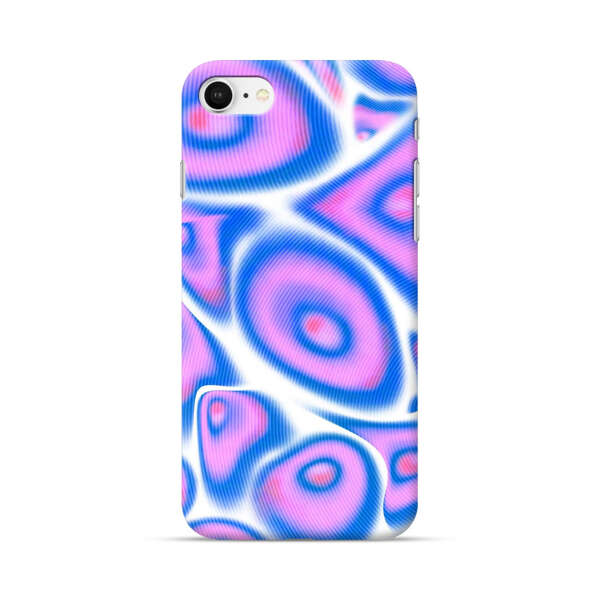 Vibrant Abstract Pink and Blue Swirl Pattern iPhone 7/8/SE (2020) Hard Case
