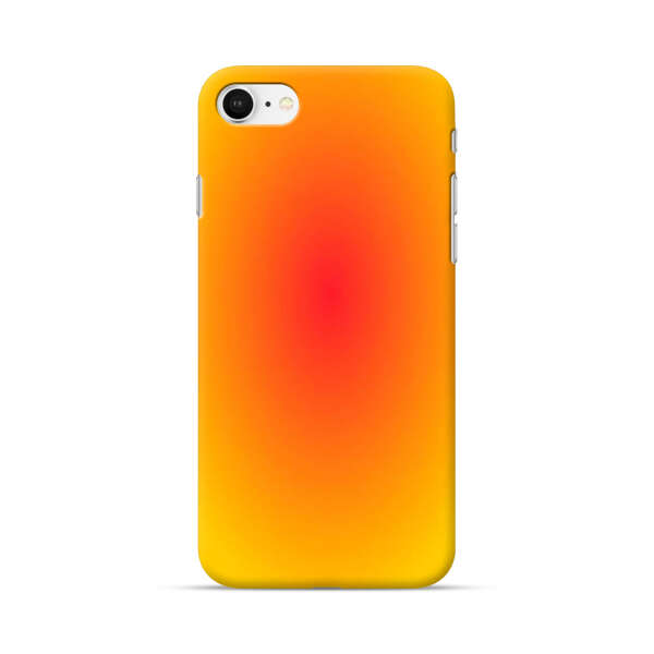 Vibrant Red Focal Point with Yellow Gradient Background iPhone 7/8/SE (2020) Hard Case